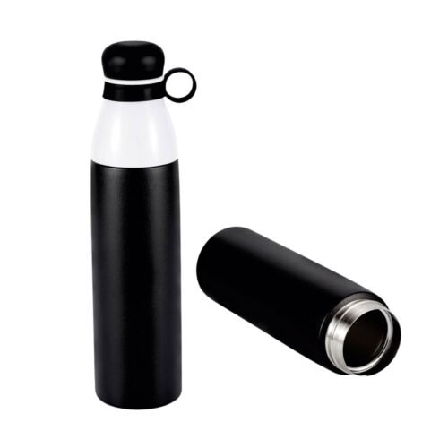 Pearl Double cap Vacuum bottle in metallic finish with carry loop (750 ml approx)
